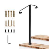 Corrimão VIVOSUN 55x99 cm 2 degraus em ferro forjado preto