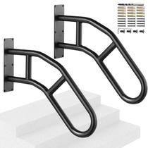 Corrimãos VEVOR para degraus externos, suporte de parede de 29 cm, 1-3 degraus Corrimãos VEVOR para degraus externos, suporte de parede de 29 cm, 1-3 degraus