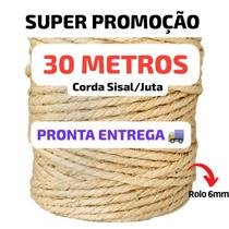 Corsa Sisal Natural 5/6mm Resistente para Artesanato, Decoração e Jardinagem - Fio Barbante Rústic