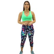 Corsario de poliamida d&a modas com proteção uv estampado