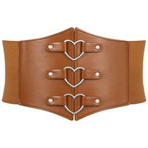 Corset Belt JKEEMI Women Metal O-Ring, anel de coração, elástico largo