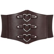 Corset Belt JKEEMI Women Metal O-Ring, anel de coração, elástico largo