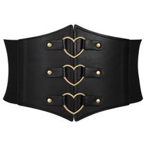 Corset Belt JKEEMI Women Metal O-Ring, anel de coração, elástico largo
