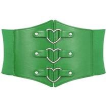 Corset Belt JKEEMI Women Metal O-Ring, anel de coração, elástico largo