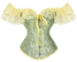 Corset Bustier Bodyshaper Moessa 902 Verde Limão - Modelador Feminino