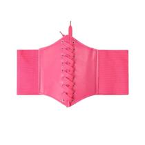 Corset Cinto Corpete Corselet Espartilho Elástico Couro Pu Corset Cinto Corpete Corselet Espartilho Elástico Couro Pu