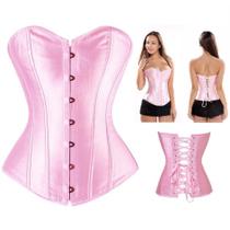 Corset Corpete Corselet Espartilho Modelador Rosa M115