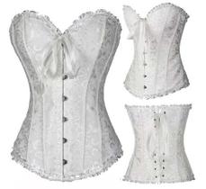 Corset Corpete Corselet Espatilho Redutor Modelador Cintura Floral Cores