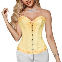 Corset Corselet Espartilho Modelada Cintura Valoriza Busto Melhora Postura Cores M958