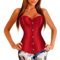 Corset Corselet Espartilho Modelador Acetinado Linha Casual Tam 36 a 56 Cores M749