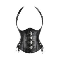 Corset De Couro Steampunk Gótico plus Size Para Mulheres, Top Sexy Bustier Corset De Couro Steampunk Gótico plus Size Para Mulheres, Top Sexy Bustier