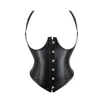 Corset De Couro Steampunk Sexy Com Alças Push up Modelador De Cintura Top