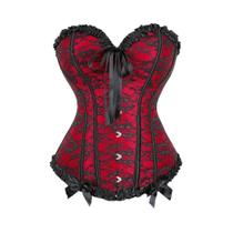 Corset Gótico Sexy Feminino Com Amarração, Modelador De Barriga, Bustier, Cinto Corselet