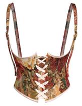 Corset Scarlet Darkness Renaissance Floral com cadarço