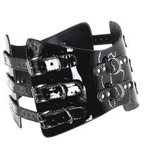 Corset Underbust Couro Legítimo Estilo Vinil PVC Latex Dominadora Corpete