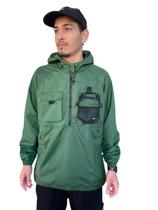 Corta vento hocks montanha - verde militar