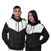 Corta vento kit casal de tectel preto branco