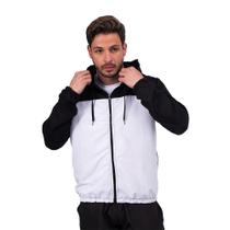 Corta Vento Masculino Casual Jaqueta Preto e Branco