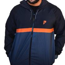 Corta Vento Masculino Casual Laranja Tamanho GG Proteção Solar Pioneira - 9500-GG