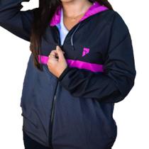 Corta Vento Térmico Casual Rosa Tam. M Proteção Solar Esportiva Cordão Pioneira-9501-M