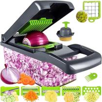 Cortad0r Fatlador Ralad0r Desfiador Legumes Multi Fatlador Alimentos e Frutas Alho Cebola 16 Peças