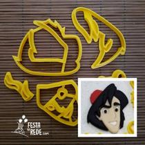 Cortador 3D Rosto Aladdin Pasta Americana