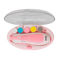 Cortador Aparador De Unha Bebê Criança Elétrico 6 Refis Rosa