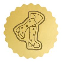Cortador Biscoito Bota de Dança com Desenhos Cortador Biscoito Bota de Dança com Desenhos