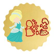 Cortador Biscoito Modular Princesa Cinderela Cortador Biscoito Modular Princesa Cinderela