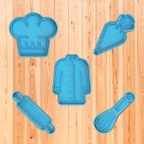 Cortador Biscoito Molde Forma CHEF COZINHA Marcador Carimbo Pasta Americana Massa Impressao 3d Cortador Biscoito Molde Forma CHEF COZINHA Marcador Carimbo Pasta Americana Massa Impressao 3d