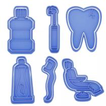 Cortador Biscoito Molde Forma DENTISTA Marcador Carimbo Pasta Americana Massa