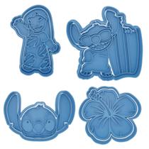 Cortador Biscoito Molde Forma LILO E STICH Marcador Carimbo Pasta Americana Massa