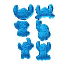 Cortador Biscoito Molde Forma LILO E STITCH FOFO Marcador Carimbo Pasta Americana Massa