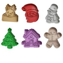 Cortador Biscoito Molde Forma NATAL Marcador Carimbo Pasta Americana Massa