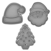 Cortador Biscoito Molde Forma NATAL Marcador Carimbo Pasta Americana Massa Impres
