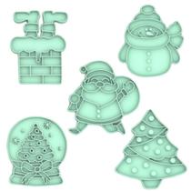 Cortador Biscoito Molde Forma NATAL Marcador Carimbo Pasta Americana Massa Impres