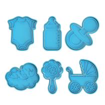 Cortador Biscoito Molde Forma NENEM BEBE Marcador Carimbo Pasta Americana Massa Impressao 3d