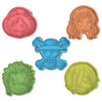 Cortador Biscoito Molde Forma ONE PIECE Marcador Carimbo Pasta Americana Massa Impres Cortador Biscoito Molde Forma ONE PIECE Marcador Carimbo Pasta Americana Massa Impres