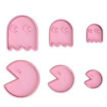 Cortador Biscoito Molde Forma PACMAN Marcador Carimbo Pasta Americana Massa Impressao 3d Cortador Biscoito Molde Forma PACMAN Marcador Carimbo Pasta Americana Massa Impressao 3d