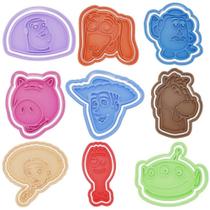 Cortador Biscoito Molde Forma TOYSTORE COMPLETO Marcador Carimbo Pasta Americana Massa Impres