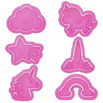 Cortador Biscoito Molde Forma UNICORNIO Marcador Carimbo Pasta Americana Massa Cortador Biscoito Molde Forma UNICORNIO Marcador Carimbo Pasta Americana Massa