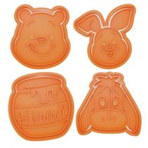 Cortador Biscoito Molde Forma Ursinho Poo Marcador Carimbo Pasta Americana Massa Impres