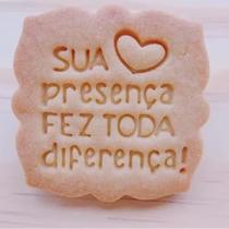 Cortador Biscoito Sua Presença Fez Toda Diferença 6,5CM Lembrança Festa - Linha Premium Cortador Biscoito Sua Presença Fez Toda Diferença 6,5CM Lembrança Festa - Linha Premium