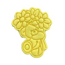 Cortador Biscoito Urso Amoroso com Buquë de Flores - DOCE IMPRESSO