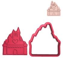 Cortador Carimbo Castelo Disney Princesas Coração