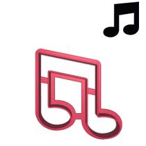 Cortador Contorno Nota Colcheia Musical Cifra