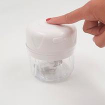 Cortador De Alho E Triturador De Frutas Eletrico 250ml Usb Cor:Branco