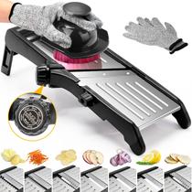 Cortador de alimentos Mandoline BINGBING em aço inoxidável ajustável Cortador de alimentos Mandoline BINGBING em aço inoxidável ajustável