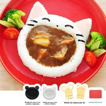 Cortador De Arroz Em Forma De Gato E Urso De Desenho Animado, Moldes Para Sushi, Ferramenta DIY Para