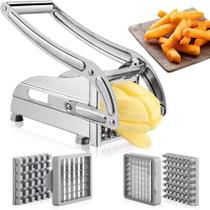 Cortador de batata frita palito em inox picador legumes fatiador maquina de mesa industrial - Yeet